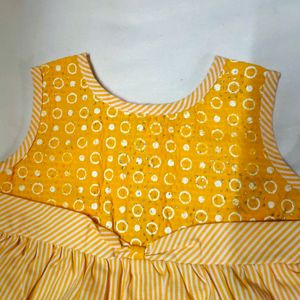 Yellow Colour Baby Frock