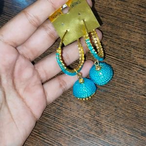 Set Of 2 Beautiful Jhumka With Free Bracelet 💗