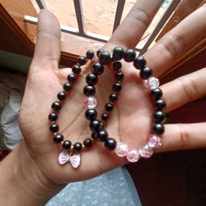 Combo Of Black Beaded Bracelets