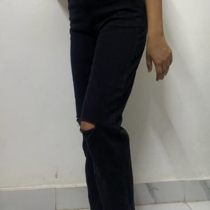 Black Straight Leg Jeans