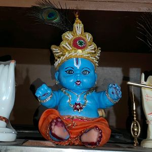 Hand Painted Lord Baby Krishna Doll