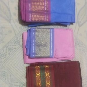 New Attached Blouses 2saree Offer Pink Sold