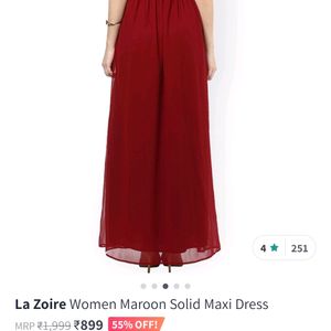 Branded Maroon Maxi Dress