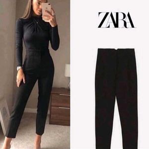 Zara High Waisted Pleated Pants