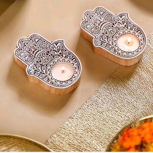 Set Of 2 Nestasia Tea Light Holder