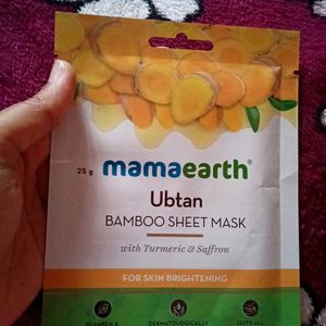 dMama Earth Ubtan Bamboo Sheet Mask With Turmeric