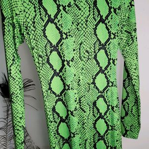 Neon Green Slim Fit Gown