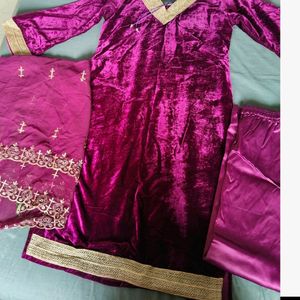 Velvet Kurta Set