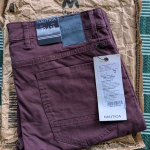 Nautica New Maroon Trouser W32