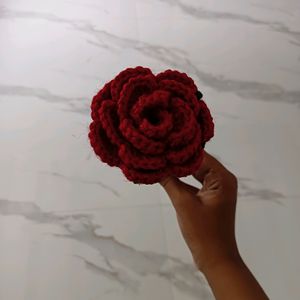 Crochet Red Rose 🌹