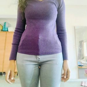 Beautiful Purple Colour Warm T Shirt