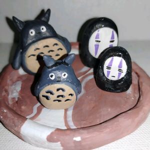 Totoro And No Face Men Frm Ghibli Studio