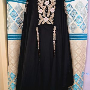 Black Kaftan Fully Embellished Gown