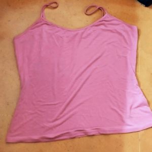 Rose Pink Spaghetti Top In Good Lycra