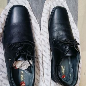 Vorth Brand Men Black Lace-up Leather Formal Shoes