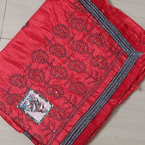 Georgette Red Colour Saree