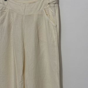 Wide Leg Linen Trouser