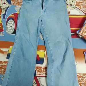 High Waisted Light Blue Wideleg Jeans