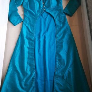 Beautiful new blue padded kurta,skirt dupatta