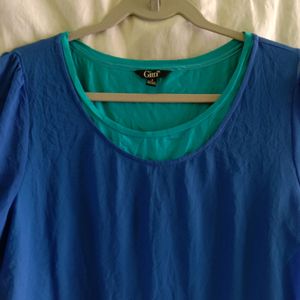 Blue vintage imported top(Women)