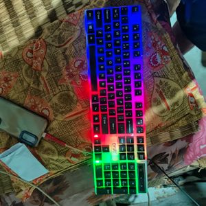 Laptop /Pc Gameing Keyboard RGB Light With Mouse