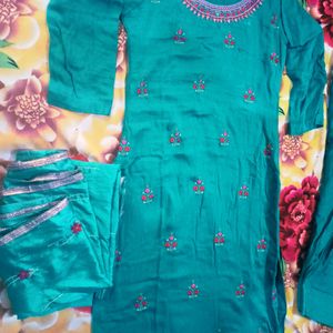 Cotton Suit Set With Dupatta