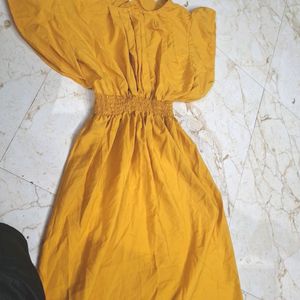 Lovely Mustard Dress For Women's