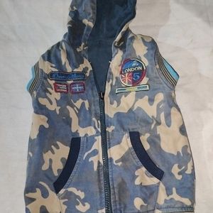 With Cap Jacket Without Sleeves Double Side