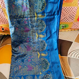 Pure Soft Silk Royal Blue Saree