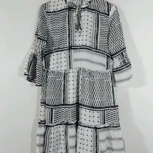 Black & White Printed Dress (Women's)