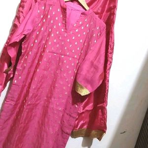 Rose Pink Plazo Suit With Dupatta 38 Bust