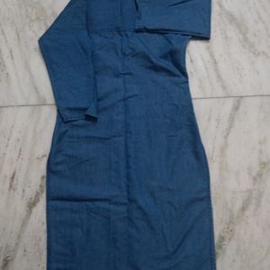 Denim Straight Kurta For Women