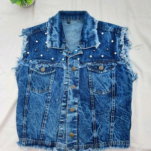 Sleeveless Denim Jacket