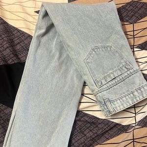 Straight Fit Blue Jeans