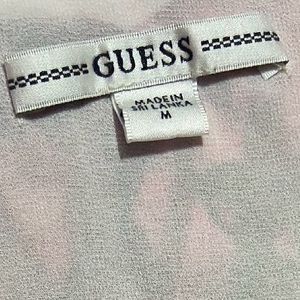 GUESS Floral Printed V-Neck Flutter Sleeves Wrap