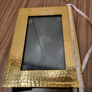 PHOTO FRAME NEW W TAG GOLD GLASS TOP