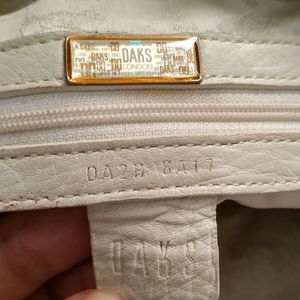 Daks 100% Original Genuine Leather Cream / Red Bag