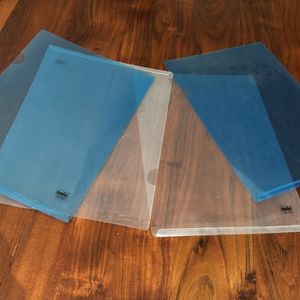 4 Folders Transparent 2 Blue ,2 White