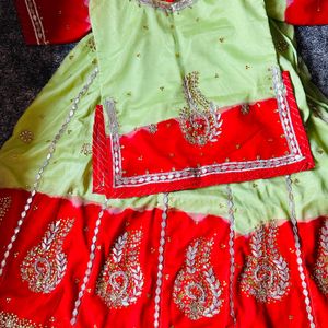 Very Beautiful Rajputi Poshak With Double Colour