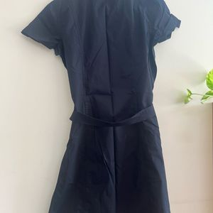 Globus/F21 Black Casual/formal Belted Dress