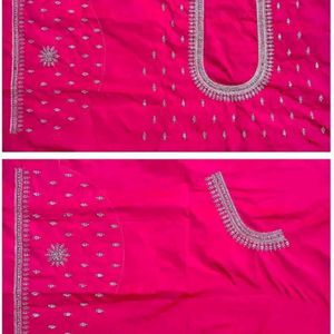 Embroidery Pink Unstiched Blouse