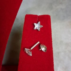 Star Shape Studs Silver