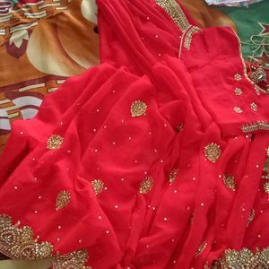 New Saree With Stich Blouse