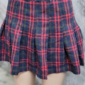 Black & Red Plaid Skirt