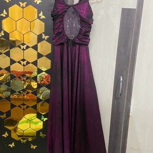 Purple Embellished Gown