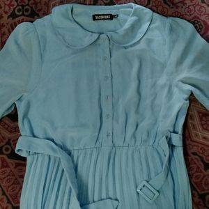 Light Blue Peter Pan Collar Dress