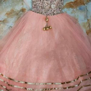 Long Peach Gown