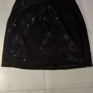 Black Sequence Skirt