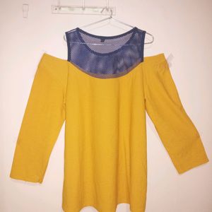 Price Drop 📢📢Yellow Off Shoulder Top