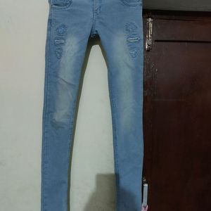 Light blue designer jean